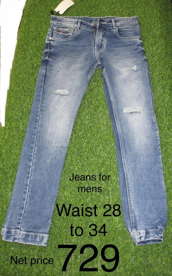 Damage Jeans  - Navy Blue, 32