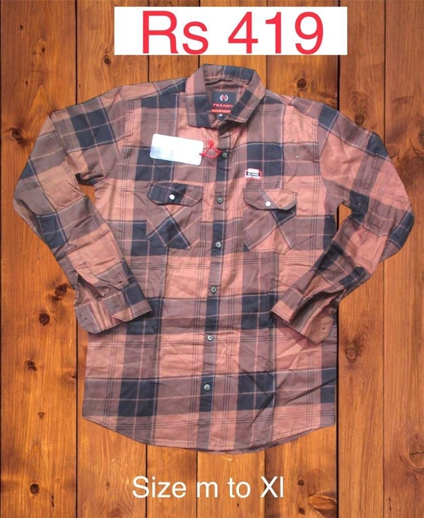 Check Shirt  - L, Gray