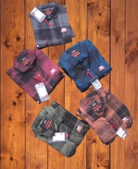 Check Shirt  - L, Gray