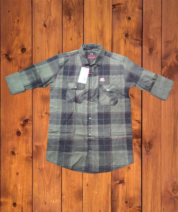 Check Shirt  - L, Gray