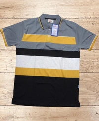 Collar Tshirt  - Gray, M