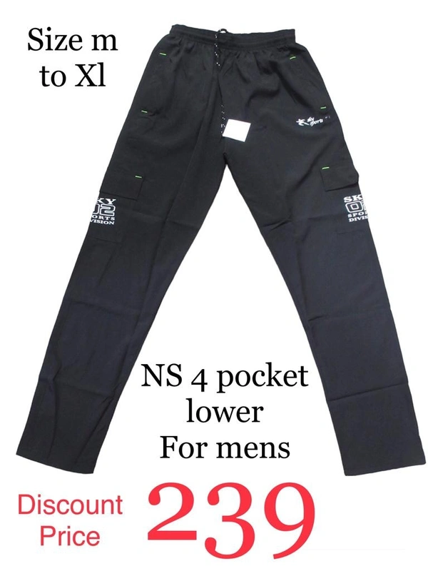 4 Pocket NS LOWER For Men  - Gray, M
