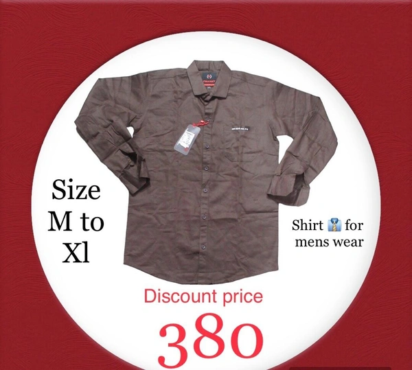 Shirt Single Pocket, For Men's Wear  - Maroon, M