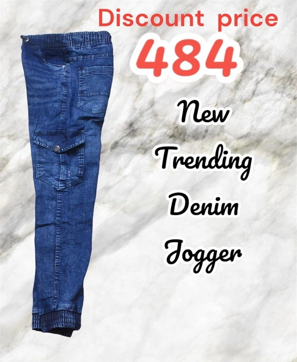 Denim Jogger Foe Men's Wear - Dark Blue, 30