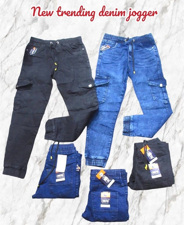 Denim Jogger Foe Men's Wear - Dark Blue, 30