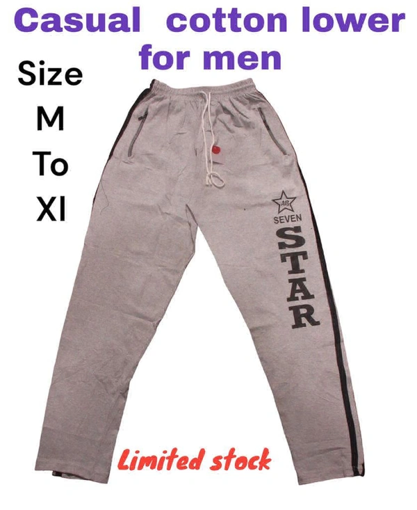 Casual Cotton Lower For Men  - Black, M