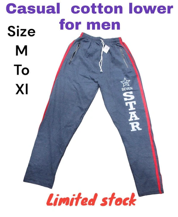 Casual Cotton Lower For Men  - Black, M
