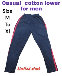 Casual Cotton Lower For Men  - Mercury, M
