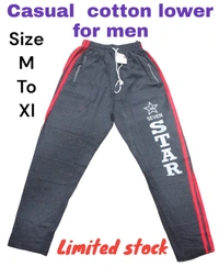 Casual Cotton Lower For Men  - Mercury, M