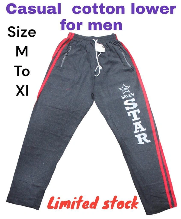 Casual Cotton Lower For Men  - Mercury, M