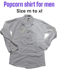 Popcorn Shirt For Men  - White, Xl