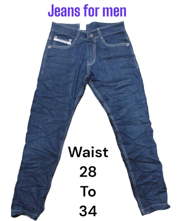 Cotton Jeans For Men  - Pigment Indigo, 30