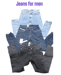 Cotton Jeans For Men  - Black, 32