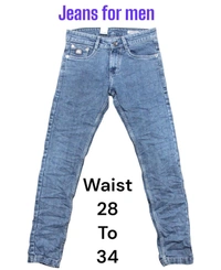 Cotton Jeans For Men  - Pigment Indigo, 34