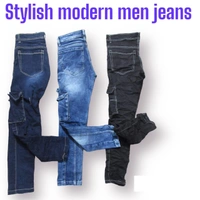 Stylish Modern Men Jeans  - Navy Blue, 30