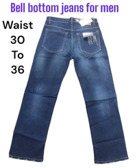 Bell Bottom Jeans For Men  - Black, 36