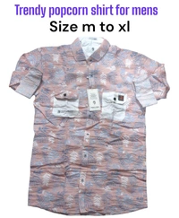 Tredy Popcorn Shirt For Men  - White, L