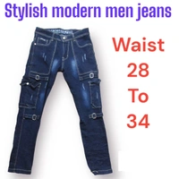 Stylish Modern Men Jeans  - Navy Blue, 28