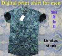 Digital Print Shirt For Men  - Black, M