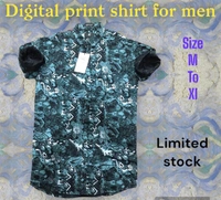 Digital Print Shirt For Men  - Black, M