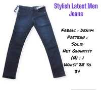 Trendy Jeans For Men  - Navy Blue, 28