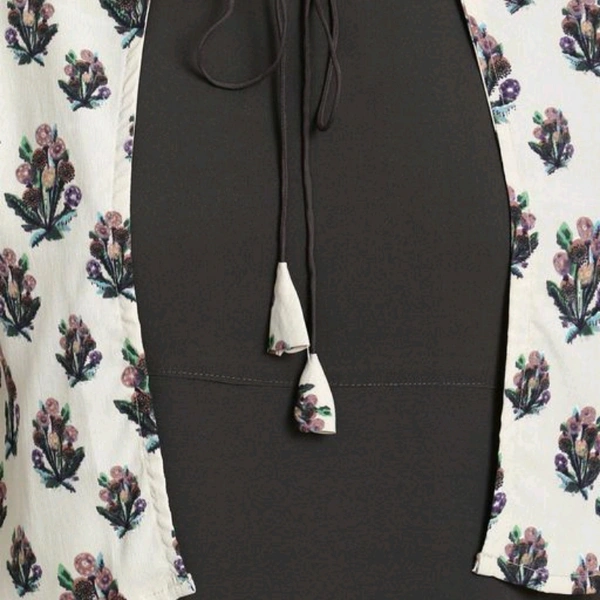 SPYCART Printed Crepe Jacket Kurti -  XL
