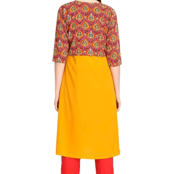 SPYCART Printed Crepe Jacket Kurti - S