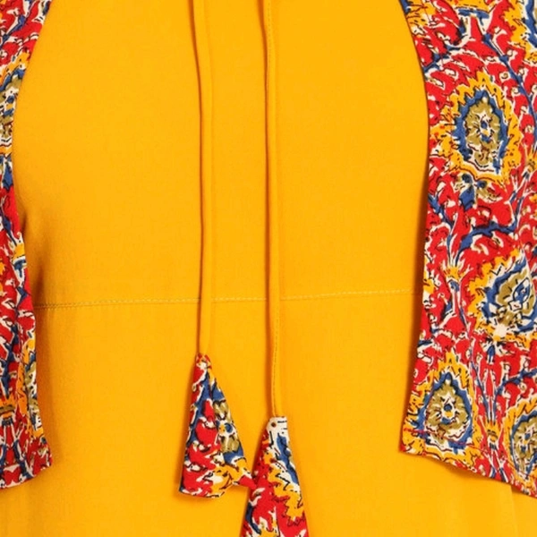 SPYCART Printed Crepe Jacket Kurti - S
