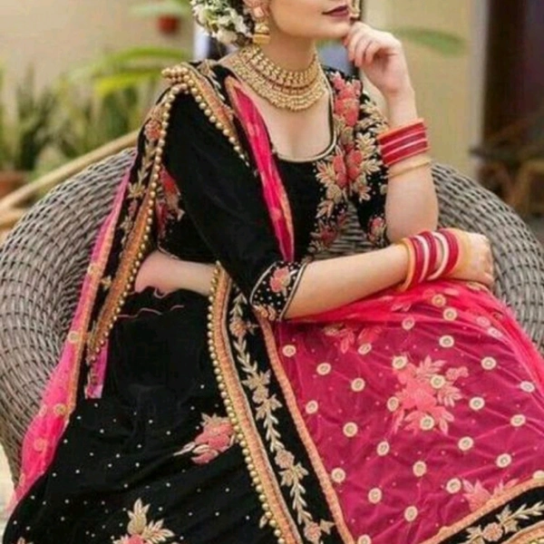 SPYCART Refined Women's Lehenga - RED, Un Stitched, 4 DAYS UNDER RETURN & EXCHANGE