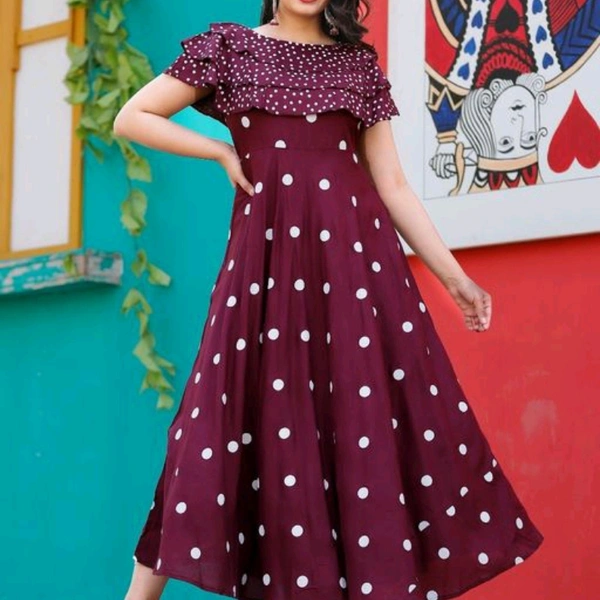 SPYCART Women's Rayon Flared Cape Kurti - 4 DAYS UNDER RETURN & EXCHANGE, XXL
