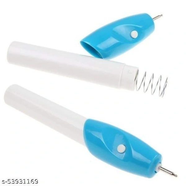 Naitik Creation Plastic Name Writing Power Engraving Pen  - Blue
