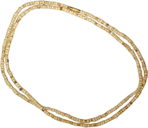 Original Vrindavan Dham Tulsi Kanthi Royal Mala with White Beads Wood Chain