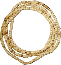 Original Vrindavan Dham Tulsi Kanthi Royal Mala with White Beads Wood Chain