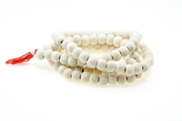 Tulsi Beads Mala for Jaap / Pooja Mala/ Necklace chain Off White Color For man / women Wood Chain Set