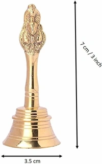 Brass & Copper Pooja Samagri || Combo of 5 Set, Copper OM Plate, Brass Pooja Bell/Ghanti and Copper Kalash Lota with Panch Patra/Achmani Pali Best Items for Temple/Home/Gifts for All Pooja Purpose, (Pack of 1) Brass, Copper