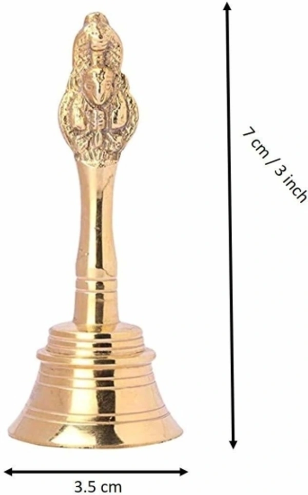 Brass & Copper Pooja Samagri || Combo of 5 Set, Copper OM Plate, Brass Pooja Bell/Ghanti and Copper Kalash Lota with Panch Patra/Achmani Pali Best Items for Temple/Home/Gifts for All Pooja Purpose, (Pack of 1) Brass, Copper