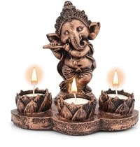 Handcrafted Lord Ganesha Idols Tea Light Holder for home decor