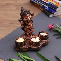 Handcrafted Lord Ganesha Idols Tea Light Holder for home decor