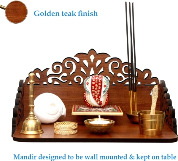 Wooden Beautiful Mandir Pooja Room Home Decor Office OR Home Temple Wall Hanging Product