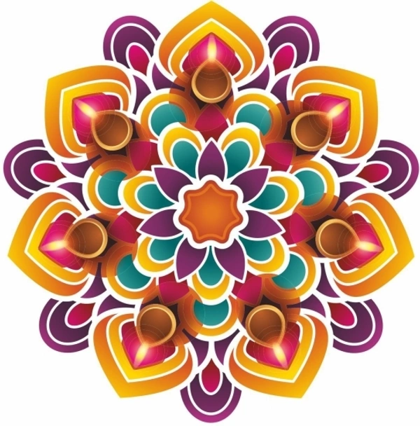 Rangoli Religious Vinyl Floor Sticker for Pooja Room Door Entrance Floor Home Decoration Diwali Stickers