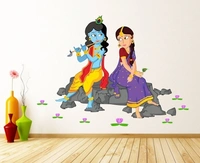 Krishna Radha Large Removable Sticker