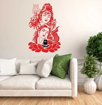 Lord Shiva And Parvathi Large Removable Sticker