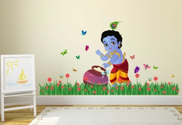 Baby Krishna Large Removable Sticker