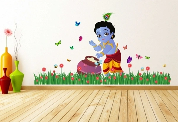 Baby Krishna Large Removable Sticker
