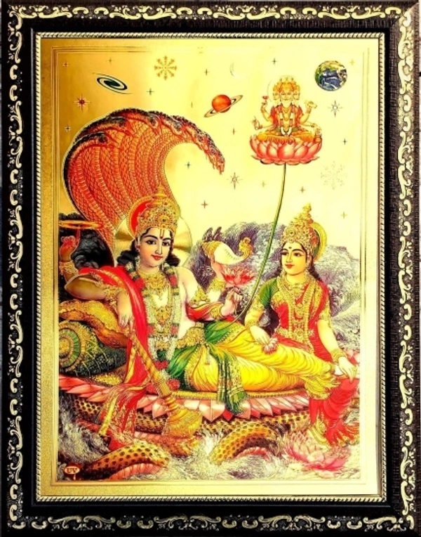 Handicraft Gold-platedl Photo Lord Vishnu