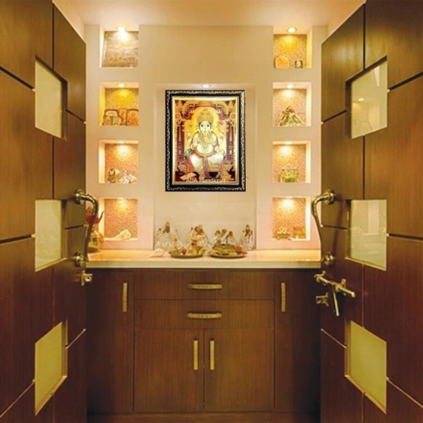 Handicraft Gold-plated Photo God Ganesh