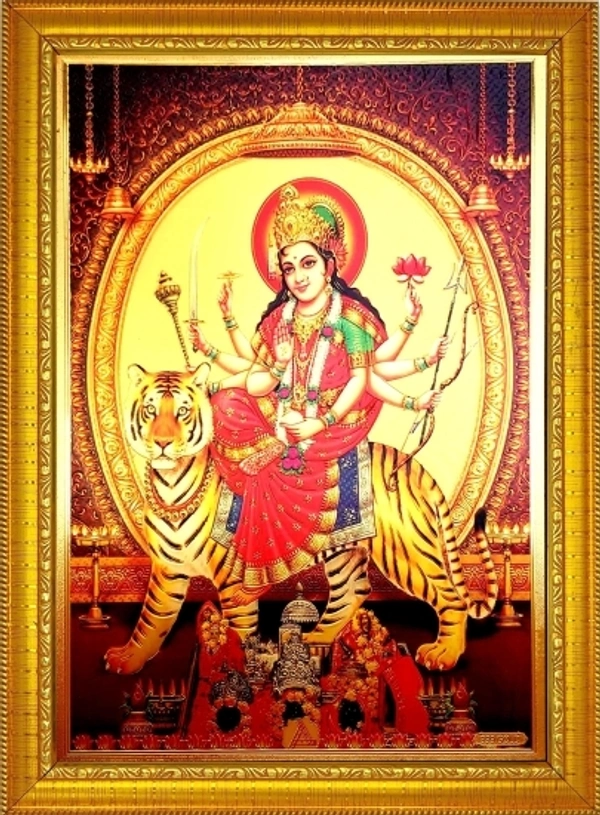 Handicraft Gold-plated Photo God Durga