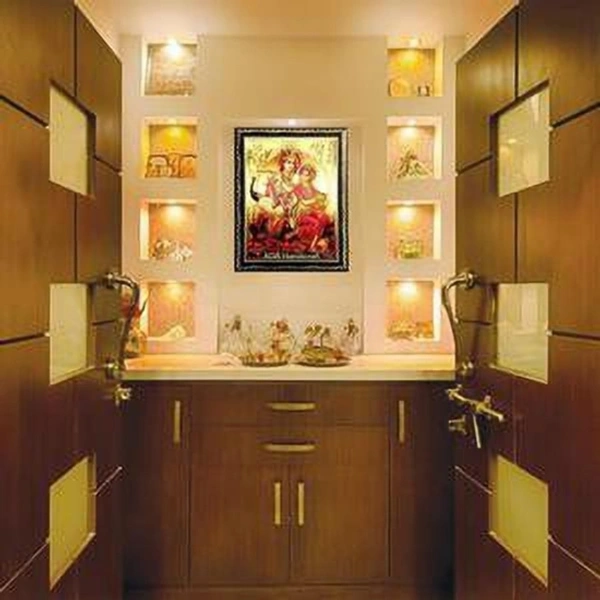 Handicraft Gold-plated Photo God Radha Krishna