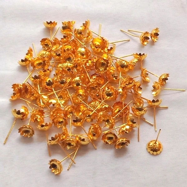 108 Gold Coated Flowers for Pooja