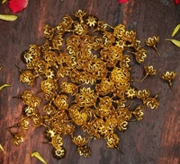 108 Astothrum Gold Plated Lotus Flowers For Laxmi Pooja 